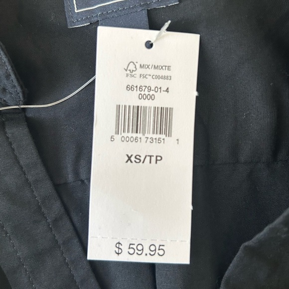 GAP Women’s Perfect Shirt Long Sleeve Cotton Button Down True Black Size XS NWT - Picture 10 of 13